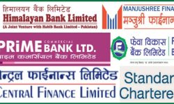 बैक तथा फाईनान्स कम्पनीहरुको कुुल शाखा संख्या झण्ढै नौ हजार