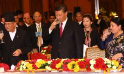 सी चिन फिङको स्वागतमा होटल सोल्टीमा रात्रीभोज