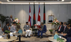 प्रधानमन्त्री ओली र बंगलादेशका राष्ट्रपतिबीच भेटवार्ता