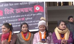 नेविसंघले आज पनि सानेपामा धर्ना दियो, माग पुरा नभए आमरण अनशनमा बस्ने चेतावनी