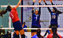 देशको शिर उच्च बनाउँदै महिला भलिबल खेलाडी