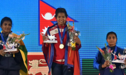 साग : भारोत्तोलनमा स्वर्ण जित्ने पहिलो नेपाली महिला बनिन् सञ्जु