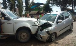 पूर्व उपप्रधानमन्त्री सीपी मैनाली सवार कार दुर्घटना, बुहारीको दुवै खुट्टा भाँचियो