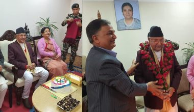 प्रधानमन्त्री ओलीको ६९ औं जन्मोत्सव बालुवाटारमा मनाइयो