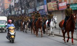 घोडचडी सिंहदरबारतर्फ जाँदै सेनाका जवान