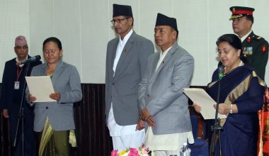 मन्त्री तुम्वाहाङ्फेको शपथ ग्रहण समारोह फोटोमा यस्तो देखियो !