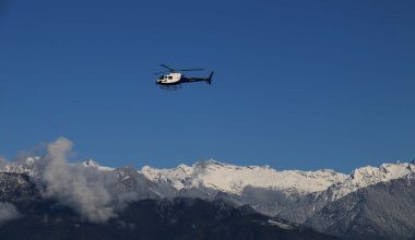 हेलिकप्टरबाट  ताप्लेजुङ अवलोकन