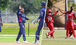 आइसिसी विश्वकप लिग २ : अमेरिकाद्वारा ओमानलाई २१४ रनको लक्ष्य