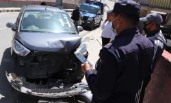 काठमाडौंको न्यूप्लाजामा चिकित्सकले चलाएको कार दुर्घटना