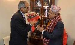 भारतीय राजदूत क्वात्रा र नेकपा वरिष्ठ नेता नेपालबिच भेटवार्ता