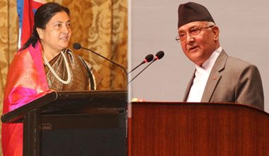 राष्ट्रपति र प्रधानमन्त्रीद्वारा बेलायती प्रधानमन्त्रीलाई स्वास्थलाभको कामना