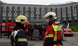 रुसको कोरोना अस्पतालमा आगलागी