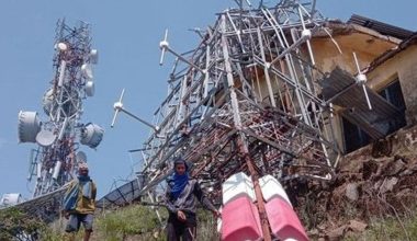 हावाहुरीले रेडियो र टेलिभिजनको टावरमा क्षति