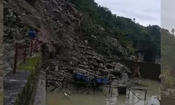 जलविद्युत् आयोजनामा भीषण पहिरो, मानव बस्तीसमेत जोखिममा