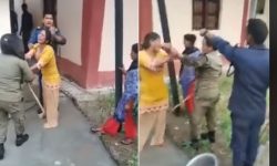 सामाजिक सञ्जालमा व्यापक आलोचनापछि महिला कुट्ने प्रहरी कारवाहीमा