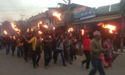 कलङकीमा संविधानको बिरोधमा राँके जुलुस, ६ जना पक्राउ