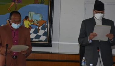 नवनिर्वाचित सांसद पाण्डेले लिए सपथ