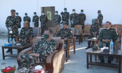 प्रधान सेनापति थापाद्वारा हुम्लास्थित नयाँ भैरवीदल गुल्मको निरीक्षण