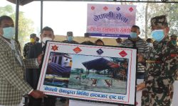 नेपाली सेनाद्वारा हाटबजार ट्रष्टघर हस्तान्तरण