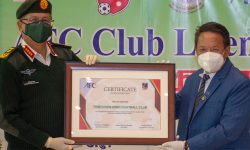 आर्मीले पायो एएफसीको क्लब लाइसेन्सिङको प्रमाणपत्र