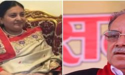 ओलीपछि प्रचण्ड र राष्ट्रपति भण्डारीबीच एक घण्टा वार्ता