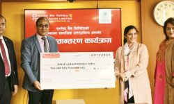 एभरेष्ट बैंकद्वारा जोन्टा क्लबलाई दुई लाख ५० हजार हस्तान्तरण