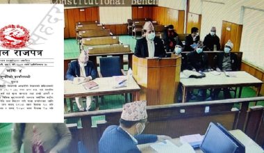 प्रतिनिधिसभा विघटनसम्बन्धी राजपत्र संवैधानिक इजलासमा पेश