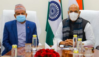 परराष्ट्रमन्त्री ज्ञवाली र भारतीय रक्षामन्त्री सिंहबीच भेटवार्ता