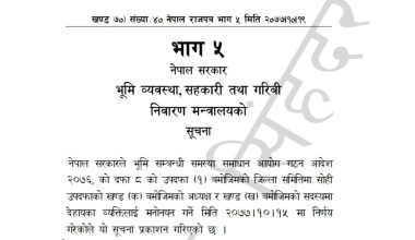 ७७ वटै जिल्लामा भूमि आयोगका पदाधिकारी नियुक्त