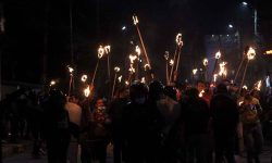 प्रतिगमनविरुद्ध अनेरास्ववियूद्वारा बागबजारमा राँके जुलुस