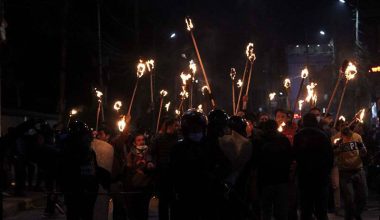 प्रतिगमनविरुद्ध अनेरास्ववियूद्वारा बागबजारमा राँके जुलुस