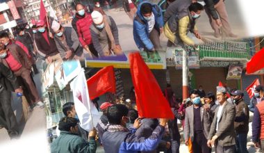 रामेछापका बन्दकर्ताको नयाँ शैली: सडक बढारे, सडकमै नाचगान