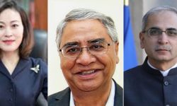 कांग्रेस सभापति देउवासँग चीन र भारतका राजदूतको भेट