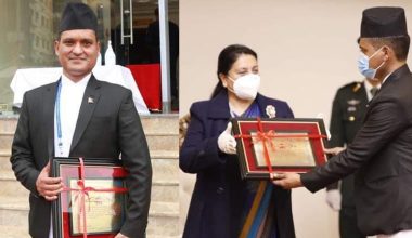 डिएसपी थापा राष्ट्रपतिद्वारा सम्मानित