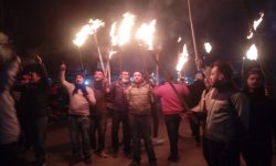 नुवाकोटको बट्टारमा नेविसंघको मसाल जुलुस