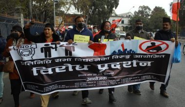 कांग्रेसका शुभेच्छुक संस्थाको विरोध प्रदर्शन