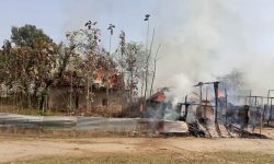 दाङमा आगलागी हुँदा ६ घर जलेर नष्ट