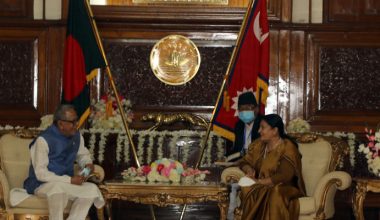 राष्ट्रपति भण्डारी र समकक्षी हमिदबीच भेटवार्ता