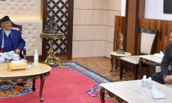 प्रधानमन्‍त्री ओली र नेत्रविक्रम चन्‍दबीच भेटवार्ता