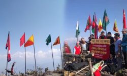 कान्छो धौलागिरि, जहाँ फरफराउछ नौ राष्ट्रका झण्डा