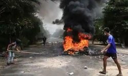 म्यानमारमा सैन्य सरकारको विरोध प्रदर्शन रोकिएन  (फोटोफिचर)