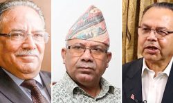 केन्द्रीय कमिटीलगत्तै प्रचण्ड र नेपाल-खनालबीच भेटवार्ता