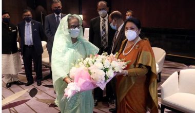 राष्ट्रपति भण्डारी र बङ्गलादेशी प्रधानमन्त्री हसिनाबीच भेटवार्ता