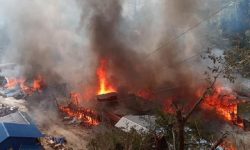 ताप्लेजुङको दोभान बजारमा लागेको आगो नियन्त्रण बाहिर, ३५ घर पूर्णरुपमा जलेर नष्ट