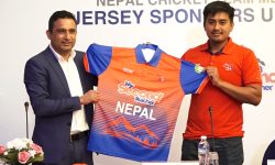 नेपाली राष्ट्रिय क्रिकेट टिमको जर्सी सार्वजनिक,मुख्य प्रायोजक ‘माई सेकेण्ड टिचर’