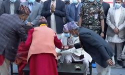 बालुवाटारमा पुराेहितकाे स्वस्तिवाचन