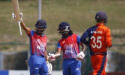 त्रिदेशीय टी-२० क्रिकेट : नेपालद्वारा नेदरल्याण्ड्सलाई २०७ रनको लक्ष्य