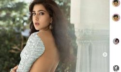 सारा अली खानकाे  ब्याकलेस ब्लाउजले मच्चायाे हंगामा