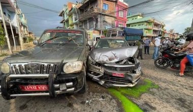 पत्रकार महासंघका अध्यक्ष पोखरेल चढेको गाडी दुर्घटना