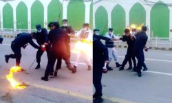 नेविसंघद्वारा काठमाडौंमा राष्ट्रपति र प्रधानमन्त्रीको पुत्ला दहन